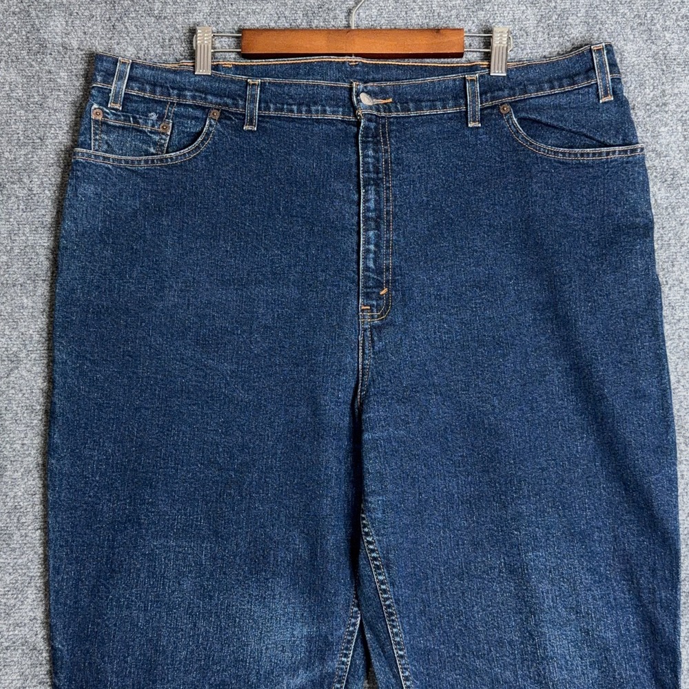 Vintage Levi's 550 Jeans Womens 24 Relaxed Tapered Leg High Rise Dark Wash Denim - Picture 2 of 13